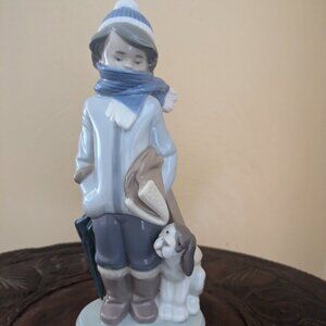 LLadro Winter Boy with Dog